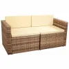 Garden furniture Alexandra House Living Ruskea Luonnollinen 65 x 45 x 75 cm 4 Kappaletta