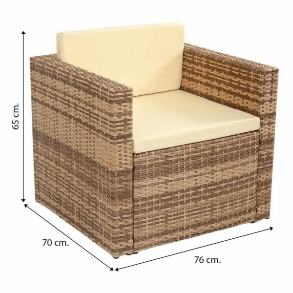 Garden furniture Alexandra House Living Brown Natural 65 x 45 x 75 cm 4 Pieces