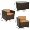 Садовая мебель Alexandra House Living Коричневый 65 x 45 x 75 cm 4 Предметы
