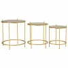 3 galdu komplekts Alexandra House Living Zelts 53 x 60 x 53 cm