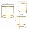 3 galdu komplekts Alexandra House Living Zelts 53 x 60 x 53 cm