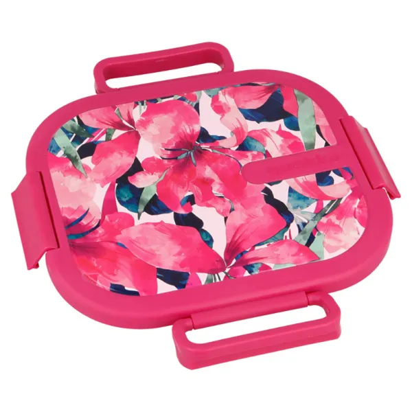Quokka Kai - Stainless Steel Food Container/Lunchbox (Pink Bloom)