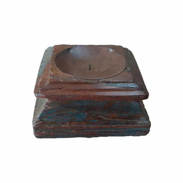 Candlestick Alexandra House Living Brown Acacia Mango wood 22 x 12 x 22 cm