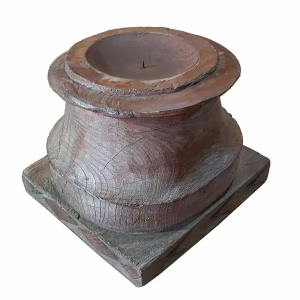 Candlestick Alexandra House Living Brown Acacia Mango wood 28 x 23 x 28 cm