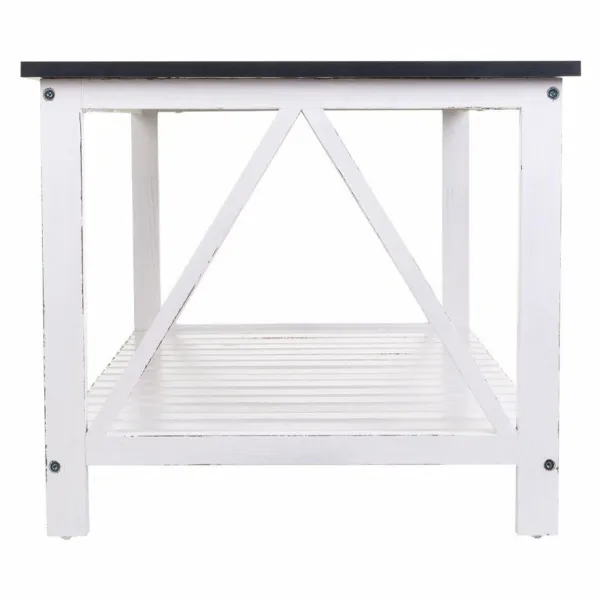 Centrālais galds Alexandra House Living Balts Paulovnijas koks Koks MDF 53 x 46 x 92 cm