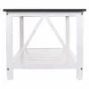 Centre Table Alexandra House Living White Paolownia wood MDF Wood 53 x 46 x 92 cm