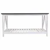 Centrinis stalas Alexandra House Living Balta Paulovnijos mediena Medžio MDF 53 x 46 x 92 cm