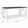 Centrālais galds Alexandra House Living Balts Paulovnijas koks Koks MDF 53 x 46 x 92 cm