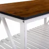 Centre Table Alexandra House Living White Paolownia wood MDF Wood 53 x 46 x 92 cm