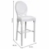 Stool Alexandra House Living White Polyurethane 46 x 116 x 52 cm