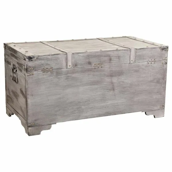 Arkku Alexandra House Living Harmaa PVC Puu Metalli 45 x 45 x 90 cm Estilo vintage