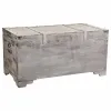 Arkku Alexandra House Living Harmaa PVC Puu Metalli 45 x 45 x 90 cm Estilo vintage