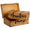 Dekoratīvs čemodāns Alexandra House Living Brūns PVC Koks Metāls Vintage 31 x 17 x 45 cm 40 x 24 x 13,5 cm Dekoratīvie 2 Daudzum