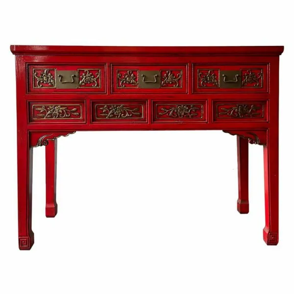 Hall Table with Drawers Alexandra House Living Red 49 x 90 x 120 cm