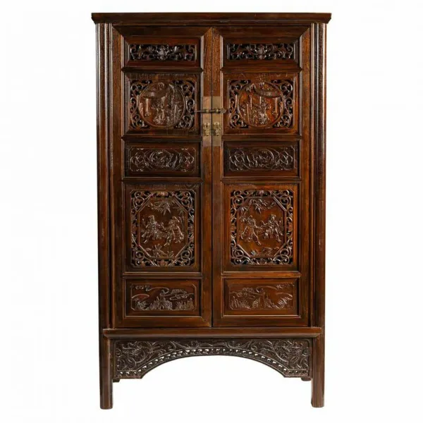 Skapītis Alexandra House Living Brūns Koks Gobas koks 40 x 160 x 95 cm Austrumniecisks 2 Planken