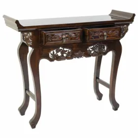 Hall Table with Drawers Alexandra House Living Brown 33 x 90 x 110 cm