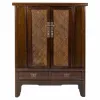 Skapītis Alexandra House Living Brūns Rotangpalma MDF Gobas koks 40 x 130 x 100 cm