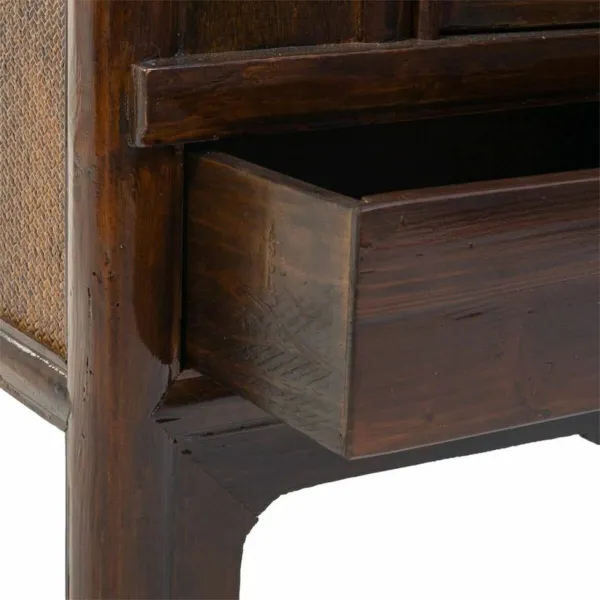 Skapītis Alexandra House Living Brūns Rotangpalma MDF Gobas koks 40 x 130 x 100 cm