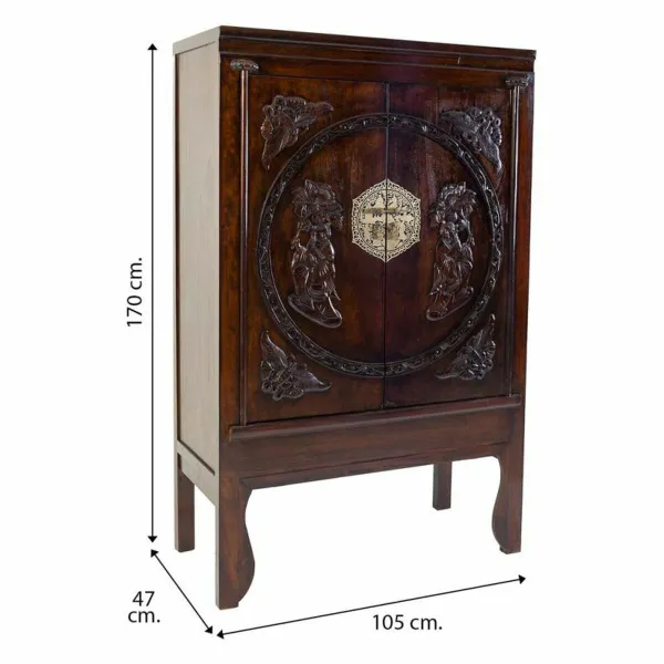 Шкаф Alexandra House Living Коричневый MDF Древесина вяза 47 x 170 x 105 cm