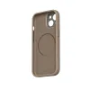 Moshi Napa MagSafe - Leather case for iPhone 15 (Woodsmoke Brown)
