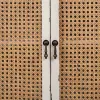 Spintelė Alexandra House Living Balta Rotangas Eglės mediena Medžio MDF 40 x 135 x 70 cm