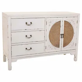 Sideboard Alexandra House Living White Rattan Fir wood 36 x 73 x 106 cm