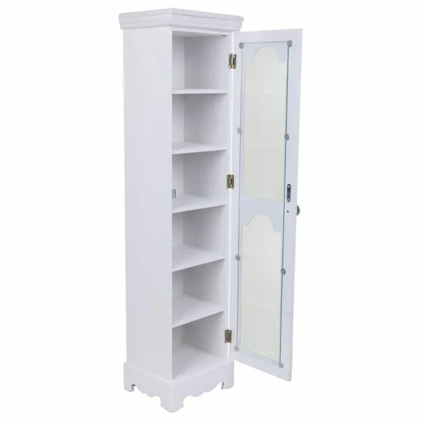 Kaappi Alexandra House Living Valkoinen Mirror Puu MDF 20 x 98 x 24 cm