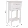 Naktsskapītis Alexandra House Living Balts 26 x 69 x 37 cm