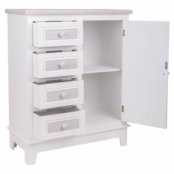 Hallipöytä laatikolla Alexandra House Living Valkoinen 32 x 84 x 66 cm