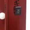 Sieninis dangtelis Alexandra House Living Enter Raudona Geležis 4 x 43 x 64 cm Apšvietimas