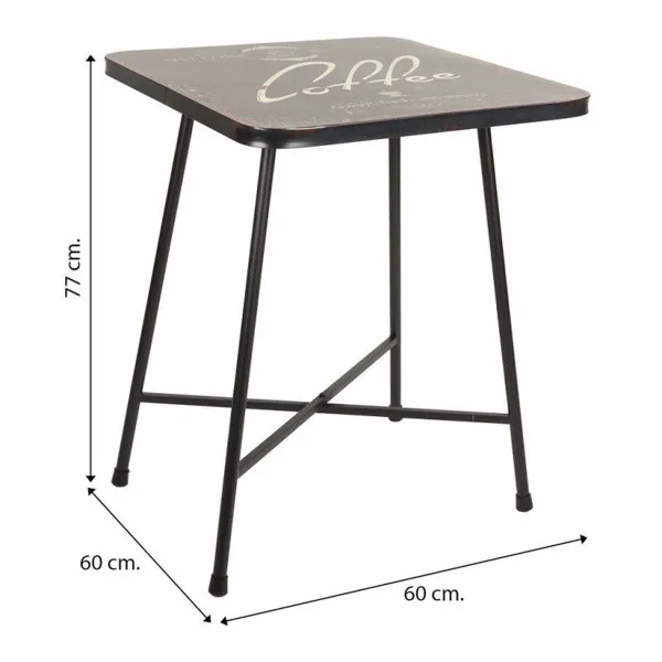 Galds Alexandra House Living Melns 60 x 71 x 60 cm
