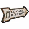 Sienas plate Alexandra House Living Le Cafe Bistro Balts Dzelzs 27 x 5 x 65 cm Apgaismojums
