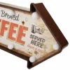 Seinälevy Alexandra House Living Coffee Valkoinen Rauta 27 x 5 x 65 cm Valaistus