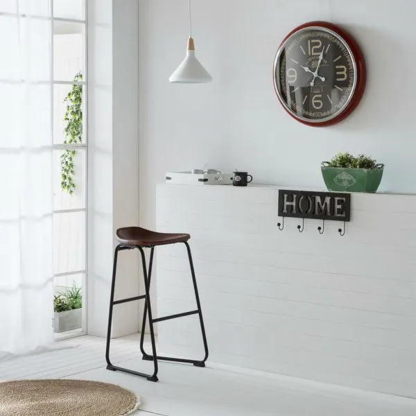 Seinäkello Alexandra House Living Punainen Rauta Puu MDF 62 x 6 x 62 cm