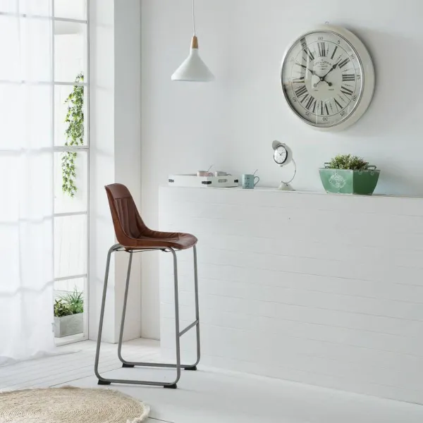 Seinäkello Alexandra House Living Valkoinen Rauta Puu MDF 62 x 6 x 62 cm