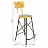 Stool Alexandra House Living Yellow Iron 40 x 100 x 46 cm
