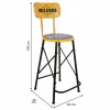 Stool Alexandra House Living Yellow Iron 40 x 100 x 46 cm