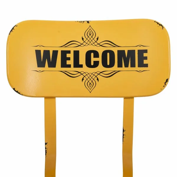 Stool Alexandra House Living Yellow Iron 40 x 100 x 46 cm