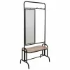 Hall Alexandra House Living Black 45 x 181 x 77 cm