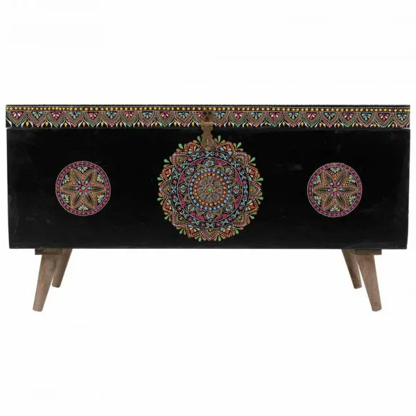 Pūra lāde Alexandra House Living Melns Daudzkrāsains Mango koks Koks MDF 40 x 45 x 89 cm