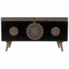 Chest Alexandra House Living Black Multicolour Mango wood MDF Wood 40 x 45 x 89 cm