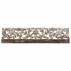 Wall mounted coat hanger Alexandra House Living Dark brown Iron Mango wood 5 x 12 x 50 cm