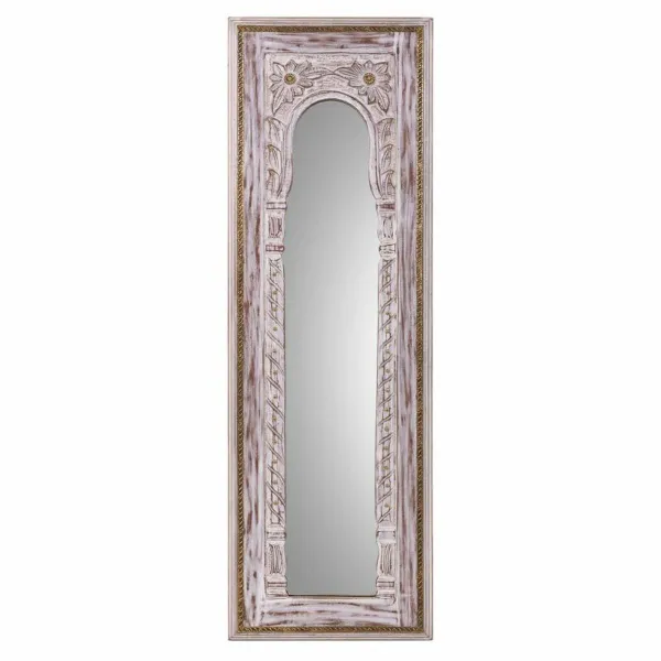 Sieninis veidrodis Alexandra House Living Balta 1 x 90 x 30 cm Stačiakampis
