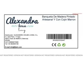 Bench Alexandra House Living White Natural Mango wood MDF Wood 40 x 47 x 72 cm