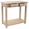 Stalas su stalčiais Alexandra House Living Balta Natūralus 40 x 76 x 135 cm