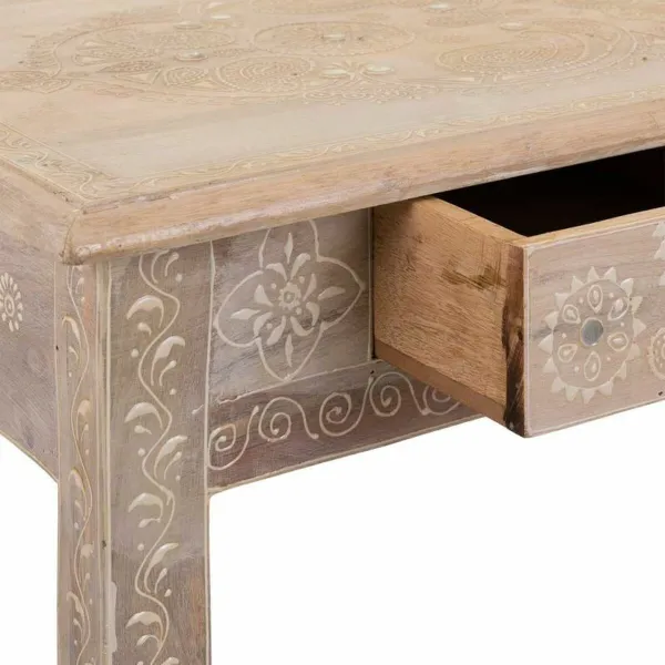 Vestibila galds ar atvilktnēm Alexandra House Living Balts Dabisks 40 x 76 x 135 cm