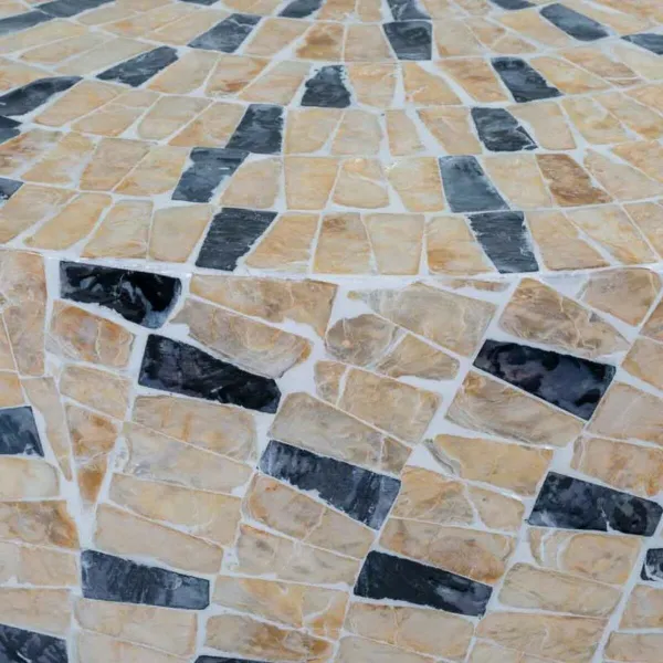 Centrālais galds Alexandra House Living Pelēks Krēmkrāsa Perlamutrs Koks MDF 65 x 46 x 65 cm