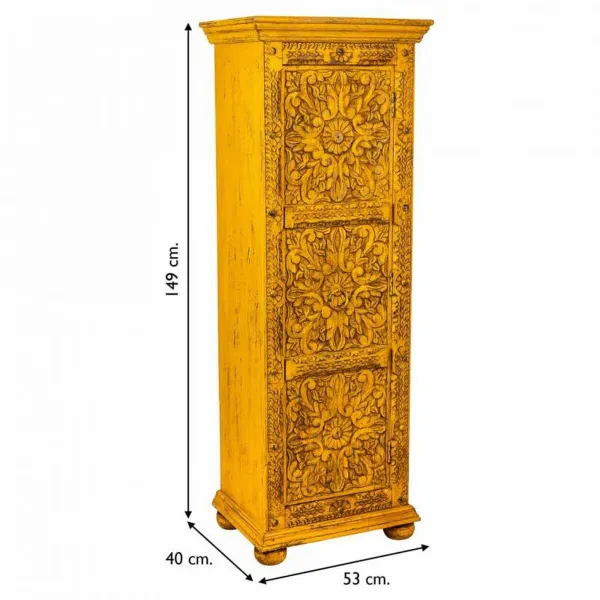 Шкаф Alexandra House Living Жёлтый Железо Древесина манго 40 x 149 x 53 cm