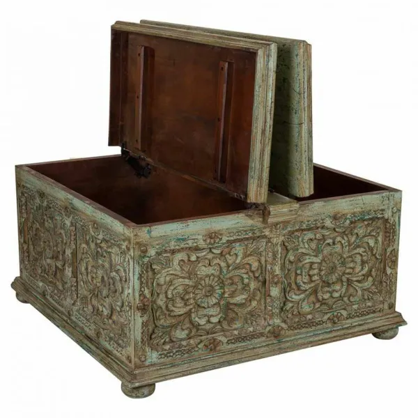 Dėžė Alexandra House Living Geležis Mango mediena 100 x 47 x 100 cm