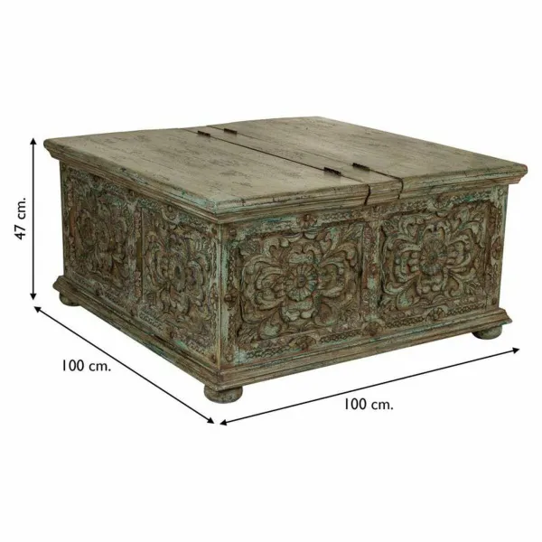 Dėžė Alexandra House Living Geležis Mango mediena 100 x 47 x 100 cm